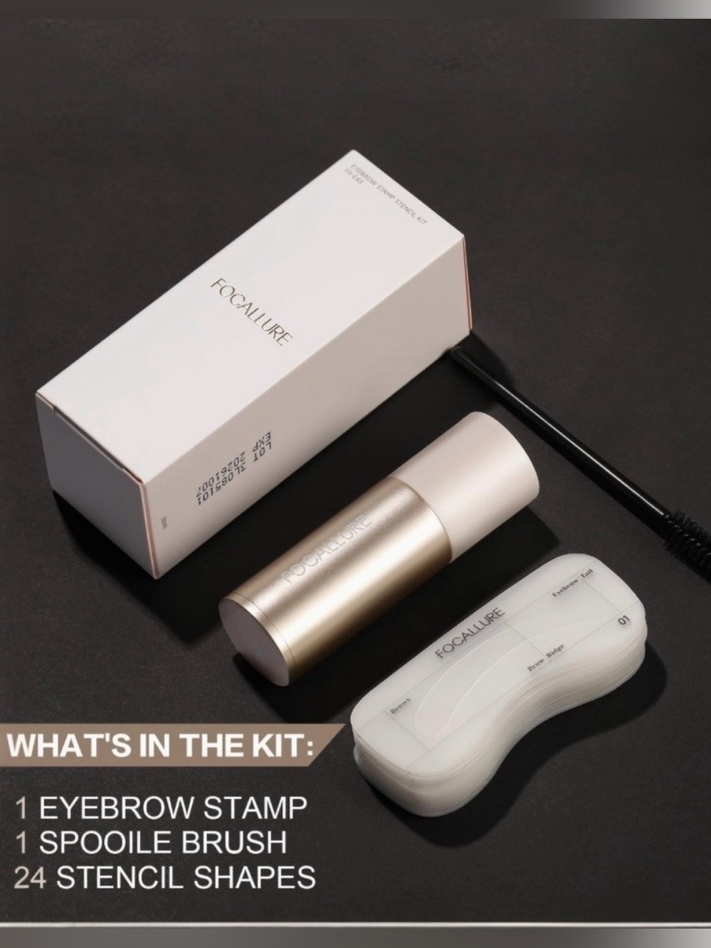 Focallure Eyebrow Stencil Set in White and Brown